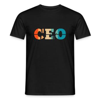 Retro Heartbeat Chief Executive Officer - Men's T-Shirt - black - Front - AI Model Male 178 light (178cm)