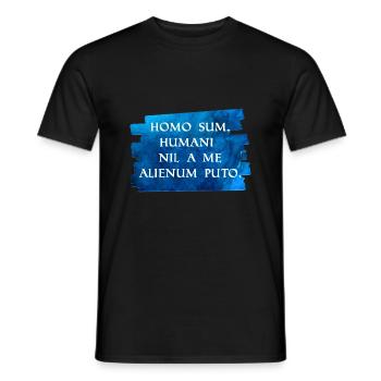 ich bin mensch und nichts ist mir fremd - Männer T-Shirt - Schwarz - Vorne - AI Model Male 178 light (178cm)