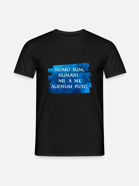 Jeg er menneske, og intet er fremmed for mig - Mænd T-shirt - sort