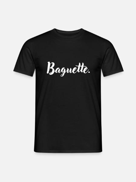 Original baguette france food bread cliché - Men's T-Shirt - black
