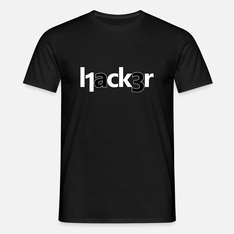 Hacker - Männer T-Shirt - Schwarz