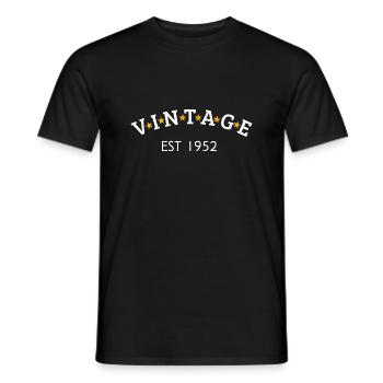 Jahrgang ist 1952 - Männer T-Shirt - Schwarz - Vorne - AI Model Male 178 light (178cm)
