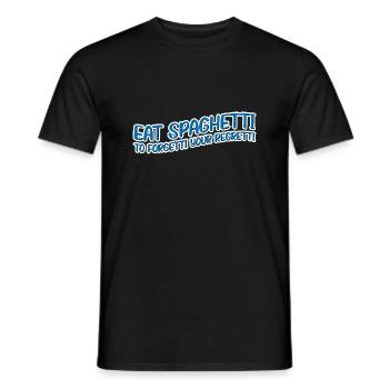 Eat Spaghetti To Forgetti Your Regretti 11 - Männer T-Shirt - Schwarz - Vorne - AI Model Male 178 light (178cm)