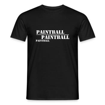Paintball Airsoft - Männer T-Shirt - Schwarz - Vorne - AI Model Male 178 light (178cm)