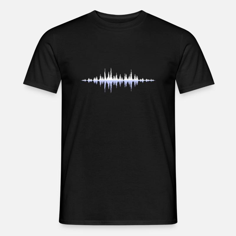 Schallwelle - Männer T-Shirt - Schwarz