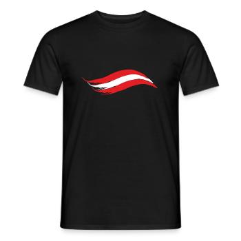AUSTRIA NATIONAL FLAG - Men's T-Shirt - black - Front - AI Model Male 178 light (178cm)
