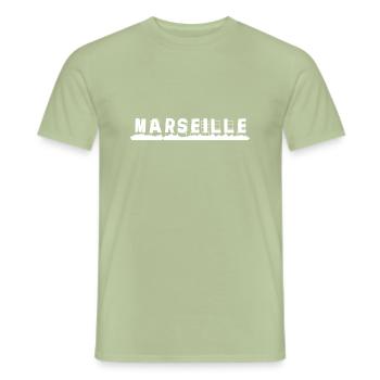 Marseille - T-shirt homme - vert sauge - Devant - AI Model Male 178 light (178cm)