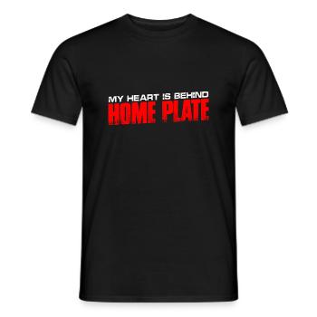 Mon cœur est derrière la maison Plaque 4 - T-shirt homme - noir - Devant - AI Model Male 178 light (178cm)