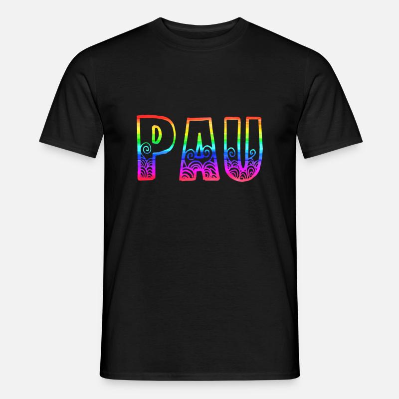 pau rs regenbogen - Männer T-Shirt - Schwarz