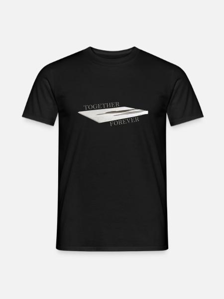Schatten von zwei Personen am Ende der Treppe - Männer T-Shirt - Schwarz