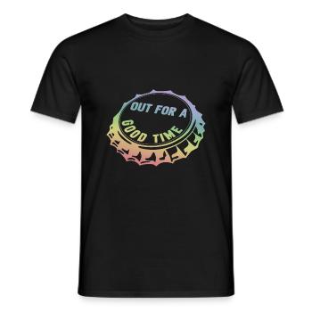 out for a good time - Männer T-Shirt - Schwarz - Vorne - AI Model Male 178 light (178cm)