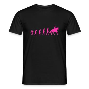 Reiter Reiten Evolution Pferd - Männer T-Shirt - Schwarz - Vorne - AI Model Male 178 light (178cm)
