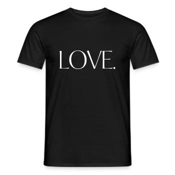 AMOUR. Une chemise, un mot. - T-shirt homme - noir - Devant - AI Model Male 178 light (178cm)