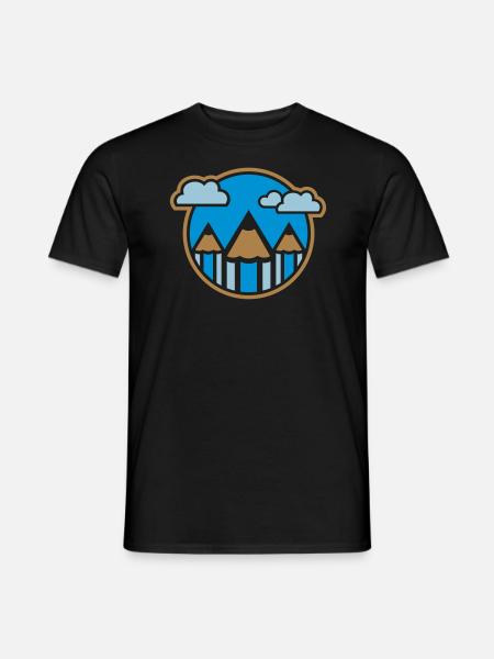 Pens (landscape) 02 - Men's T-Shirt - black