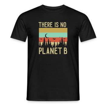 There is no planet B Retro Optic - Men's T-Shirt - black - Front - AI Model Male 178 light (178cm)