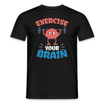 Neuro Brain Neurology Saying Funny Gift - Men's T-Shirt - black - Front - AI Model Male 178 light (178cm)