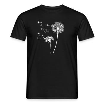 pusteblume shirt Damen Geschenk Blumenmotiv - Männer T-Shirt - Schwarz - Vorne - AI Model Male 178 light (178cm)