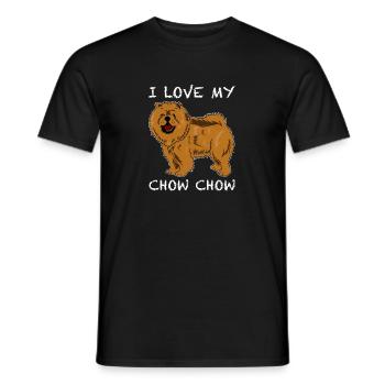 Chow Chow - Männer T-Shirt - Schwarz - Vorne - AI Model Male 178 light (178cm)