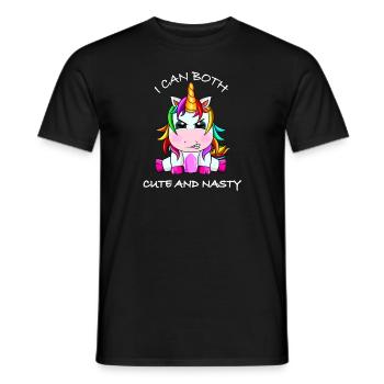 Einhorn Geschenk lustiger Spruch - Männer T-Shirt - Schwarz - Vorne - AI Model Male 178 light (178cm)