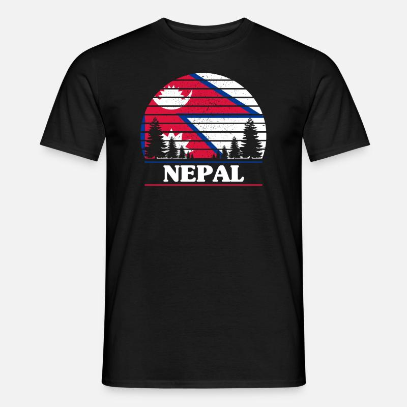 Nepal - Männer T-Shirt - Schwarz
