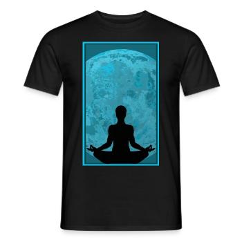 Yoga Meditation Entspannung meditieren ZEN - Men's T-Shirt - black - Front - AI Model Male 178 light (178cm)