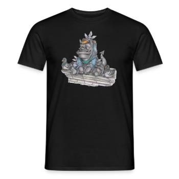 Cute Gargoyle mit Tauben Freunde Kostüm - Männer T-Shirt - Schwarz - Vorne - AI Model Male 178 light (178cm)