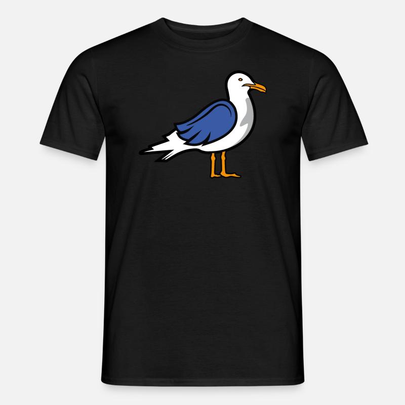 Nur die Möwe - Männer T-Shirt - Schwarz