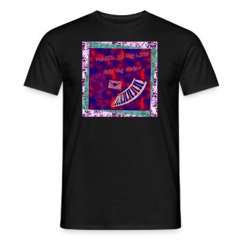 Music is my Life and my Heart - Männer T-Shirt - Schwarz - Vorne - AI Model Male 178 light (178cm)