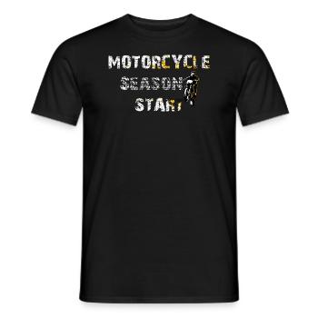 Motorrad Motorradfahrer Bike Vintage - Männer T-Shirt - Schwarz - Vorne - AI Model Male 178 light (178cm)