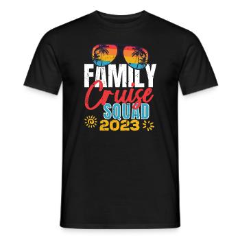 Family Cruise Squad 2023 Passender Bootsurlaub - Männer T-Shirt - Schwarz - Vorne - AI Model Male 178 light (178cm)