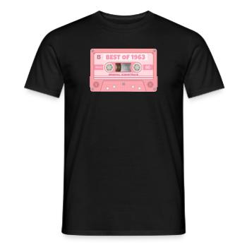 Best Of 1963 Mixtape Retro Cassette Birthday - Männer T-Shirt - Schwarz - Vorne - AI Model Male 178 light (178cm)