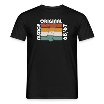 Alsace Original 67 68 - Men's T-Shirt - black - Front - AI Model Male 178 light (178cm)