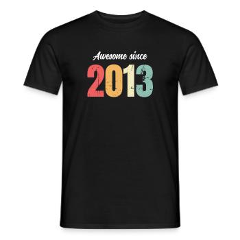 Génial depuis 2013 anniversaire Vintage Legends 2013 - T-shirt homme - noir - Devant - AI Model Male 178 light (178cm)