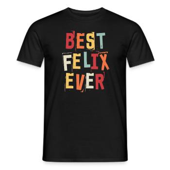 Beste Felix aller Zeiten Retro Geburtsnamen Felix - Männer T-Shirt - Schwarz - Vorne - AI Model Male 178 light (178cm)
