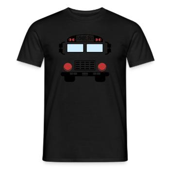 School Bus Costume Funny Yellow School Bus Driver - Men's T-Shirt - black - Front - AI Model Male 178 light (178cm)