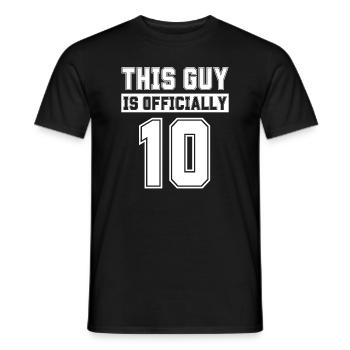 Dieser Typ ist offiziell 10 Jahre alt und feiert den 10. - Männer T-Shirt - Schwarz - Vorne - AI Model Male 178 light (178cm)