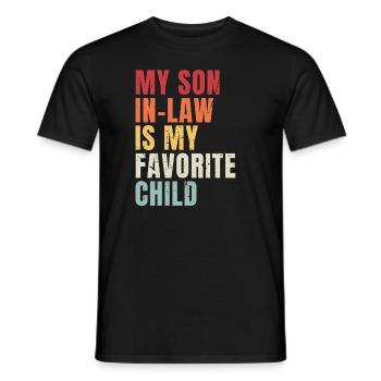 Mein Schwiegersohn ist mein Lieblingskind lustige Familie - Männer T-Shirt - Schwarz - Vorne - AI Model Male 178 light (178cm)