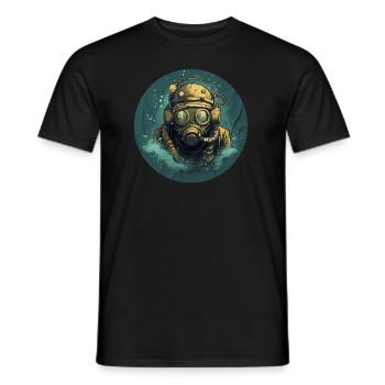Plongeur - T-shirt homme - noir - Devant - AI Model Male 178 light (178cm)