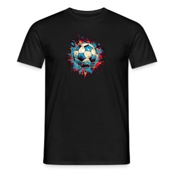 Soccer Ball - Men's T-Shirt - black - Front - AI Model Male 178 light (178cm)