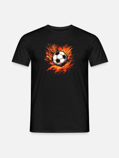 Fußball Ball - Männer T-Shirt - Schwarz