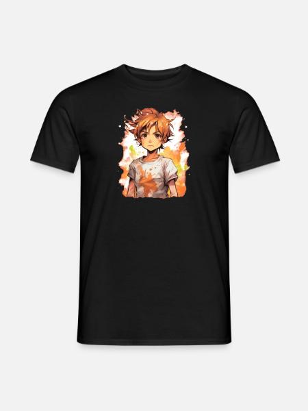 Anime Boy - Männer T-Shirt - Schwarz