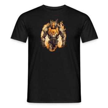 Mecha - Men's T-Shirt - black - Front - AI Model Male 178 light (178cm)