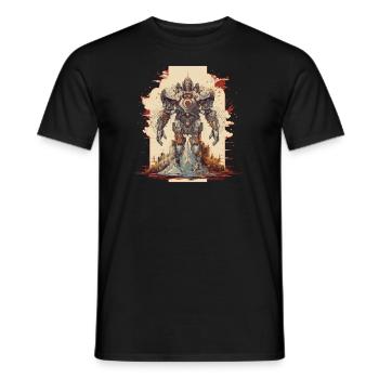 Mecha - Men's T-Shirt - black - Front - AI Model Male 178 light (178cm)