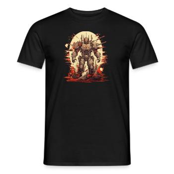 Mecha - Men's T-Shirt - black - Front - AI Model Male 178 light (178cm)