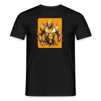Mecha - Men's T-Shirt - black - Front - AI Model Male 178 light (178cm)