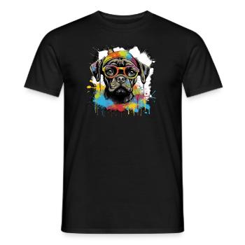Chien - T-shirt homme - noir - Devant - AI Model Male 178 light (178cm)