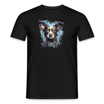 Chien - T-shirt homme - noir - Devant - AI Model Male 178 light (178cm)