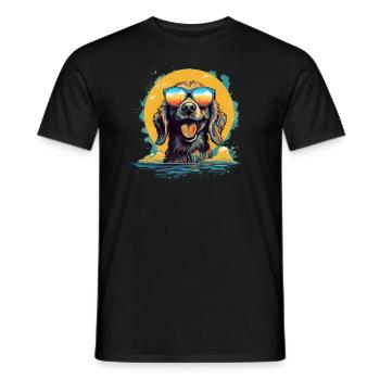 Chien - T-shirt homme - noir - Devant - AI Model Male 178 light (178cm)