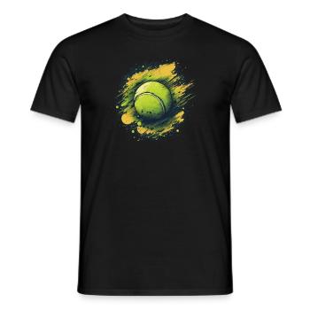 Tennis ball - Men's T-Shirt - black - Front - AI Model Male 178 light (178cm)