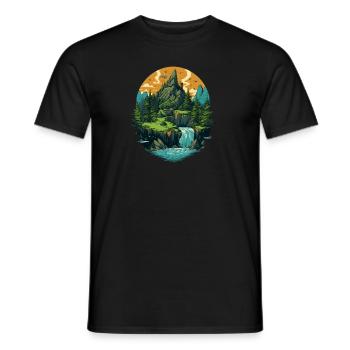 Paysage - T-shirt homme - noir - Devant - AI Model Male 178 light (178cm)